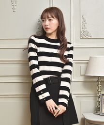 ems excite | 袖ボタン付長袖ニット(ニット/セーター)