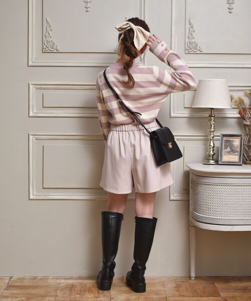 ems excite(エムズエキサイト)の「袖ボタン付長袖ニット(ニット/セーター・レディース・ブラック系その他3/ブルー/ナチュラル/ピンク系その他3・FREE)」の19枚目の写真