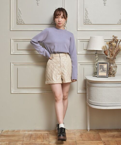 ems excite(エムズエキサイト)の「袖ボタン付長袖ニット(ニット/セーター・レディース・ブラック系その他3/ブルー/ナチュラル/ピンク系その他3・FREE)」の16枚目の写真