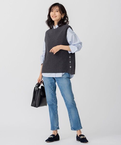 23区 L（ニジュウサンクオオキイサイズ）の「【CLASSY.1月号掲載】23区DENIM ボーイフィット パンツ（デニムパンツ・レディース・ネイビー系・44/50）」の9枚目の写真