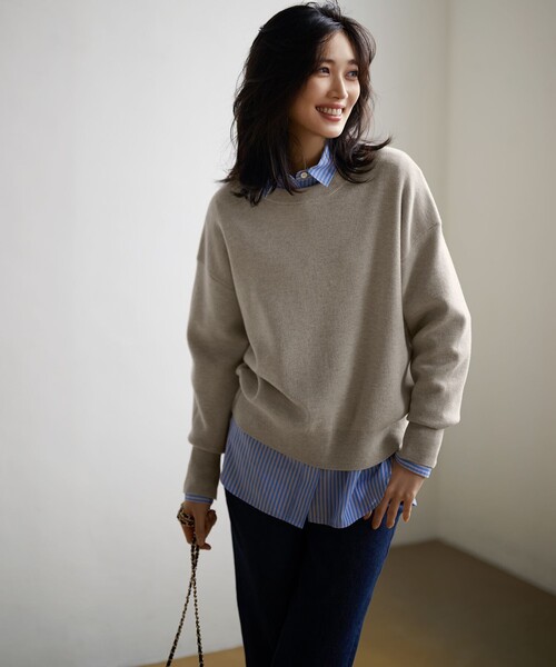 23区 L（ニジュウサンクオオキイサイズ）の「【CLASSY.1月号掲載】23区DENIM ボーイフィット パンツ（デニムパンツ・レディース・ネイビー系・44/50）」の21枚目の写真