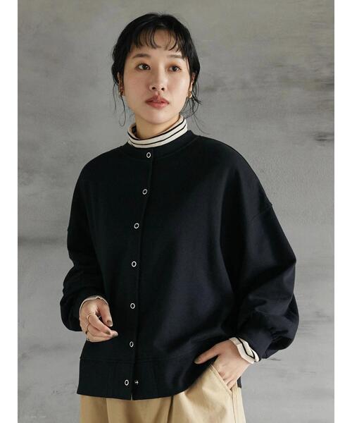 CRAFT STANDARD BOUTIQUE(クラフトスタンダードブティック)の「リングドットカーディガン(カーディガン/ボレロ・レディース・チャコールグレー/ブルーグリーン/ナチュラル/マスタード/ブラック・FREE)」の7枚目の写真