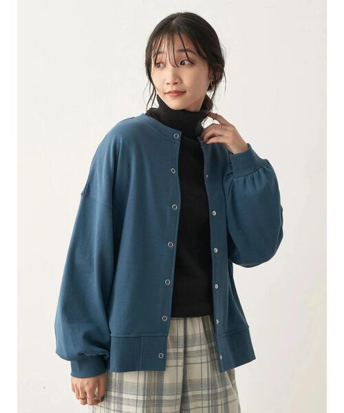 CRAFT STANDARD BOUTIQUE(クラフトスタンダードブティック)の「リングドットカーディガン(カーディガン/ボレロ・レディース・チャコールグレー/ブルーグリーン/ナチュラル/マスタード/ブラック・FREE)」の10枚目の写真