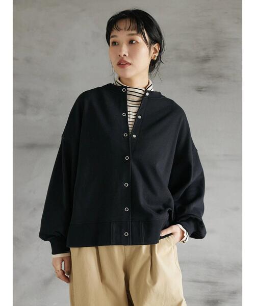 CRAFT STANDARD BOUTIQUE(クラフトスタンダードブティック)の「リングドットカーディガン(カーディガン/ボレロ・レディース・チャコールグレー/ブルーグリーン/ナチュラル/マスタード/ブラック・FREE)」の13枚目の写真
