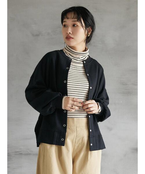 CRAFT STANDARD BOUTIQUE(クラフトスタンダードブティック)の「リングドットカーディガン(カーディガン/ボレロ・レディース・チャコールグレー/ブルーグリーン/ナチュラル/マスタード/ブラック・FREE)」の14枚目の写真