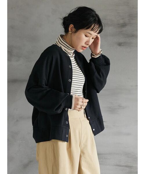 CRAFT STANDARD BOUTIQUE(クラフトスタンダードブティック)の「リングドットカーディガン(カーディガン/ボレロ・レディース・チャコールグレー/ブルーグリーン/ナチュラル/マスタード/ブラック・FREE)」の15枚目の写真