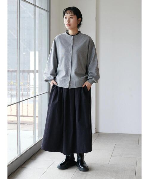 CRAFT STANDARD BOUTIQUE(クラフトスタンダードブティック)の「リングドットカーディガン(カーディガン/ボレロ・レディース・チャコールグレー/ブルーグリーン/ナチュラル/マスタード/ブラック・FREE)」の21枚目の写真