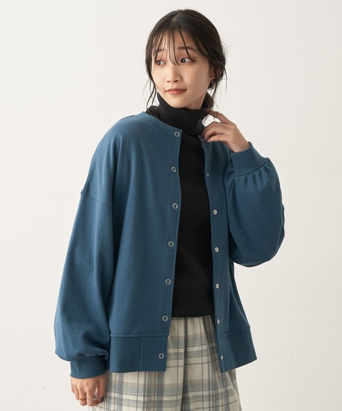 CRAFT STANDARD BOUTIQUE(クラフトスタンダードブティック)の「リングドットカーディガン(カーディガン/ボレロ・レディース・チャコールグレー/ブルーグリーン/ナチュラル/マスタード/ブラック・FREE)」の5枚目の写真