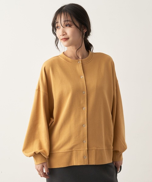 CRAFT STANDARD BOUTIQUE(クラフトスタンダードブティック)の「リングドットカーディガン(カーディガン/ボレロ・レディース・チャコールグレー/ブルーグリーン/ナチュラル/マスタード/ブラック・FREE)」の1枚目の写真