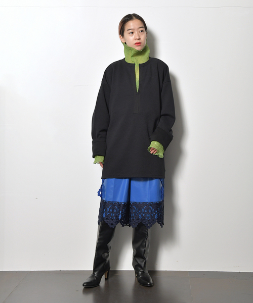 CITYSHOP（シティーショップ）の「KUSH KUSH HIGH NECK：カットソー（Tシャツ/カットソー・レディース・グリーン/ブラック/アイボリー・FREE）」の14枚目の写真