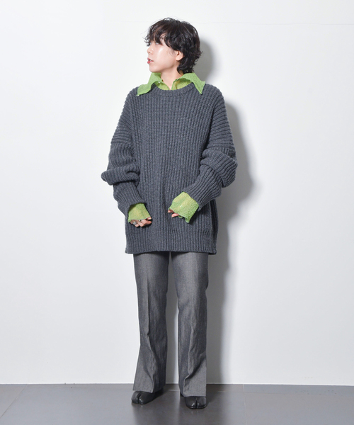 CITYSHOP（シティーショップ）の「KUSH KUSH HIGH NECK：カットソー（Tシャツ/カットソー・レディース・グリーン/ブラック/アイボリー・FREE）」の16枚目の写真