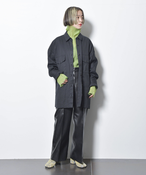 CITYSHOP（シティーショップ）の「KUSH KUSH HIGH NECK：カットソー（Tシャツ/カットソー・レディース・グリーン/ブラック/アイボリー・FREE）」の20枚目の写真