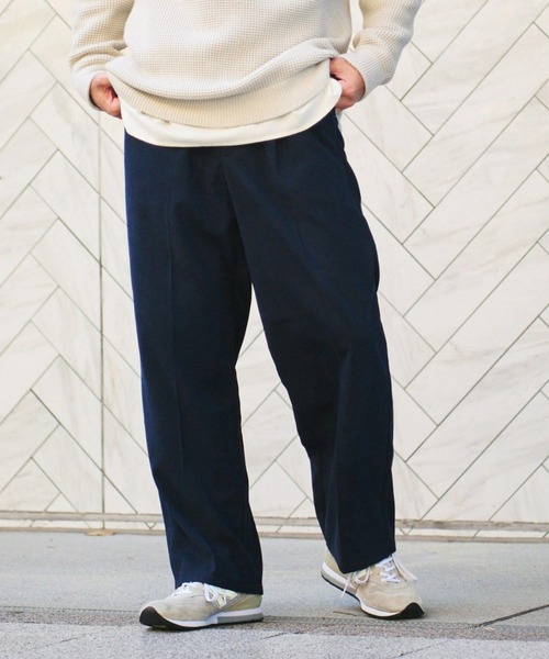 CIAOPANIC TYPY（チャオパニックティピー）の「□起毛ツイルワイドイージースラックス（スラックス・メンズ・グレイッシュベージュ/ブラウン/ネイビー・M/L）」の3枚目の写真
