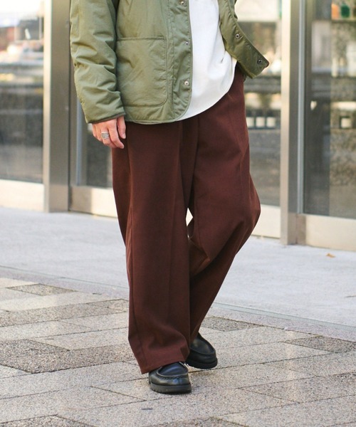 CIAOPANIC TYPY（チャオパニックティピー）の「□起毛ツイルワイドイージースラックス（スラックス・メンズ・グレイッシュベージュ/ブラウン/ネイビー・M/L）」の2枚目の写真