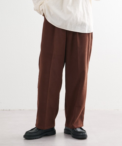 CIAOPANIC TYPY（チャオパニックティピー）の「□起毛ツイルワイドイージースラックス（スラックス・メンズ・グレイッシュベージュ/ブラウン/ネイビー・M/L）」の14枚目の写真