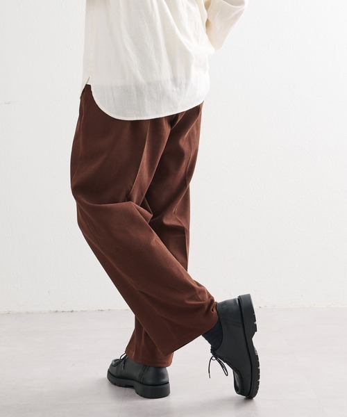 CIAOPANIC TYPY（チャオパニックティピー）の「□起毛ツイルワイドイージースラックス（スラックス・メンズ・グレイッシュベージュ/ブラウン/ネイビー・M/L）」の17枚目の写真