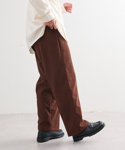 CIAOPANIC TYPY（チャオパニックティピー）の「□起毛ツイルワイドイージースラックス（スラックス・メンズ・グレイッシュベージュ/ブラウン/ネイビー・M/L）」の19枚目の写真