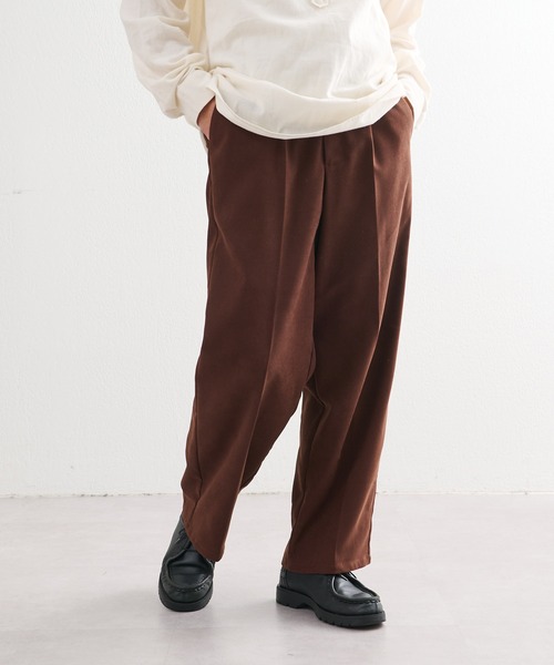 CIAOPANIC TYPY（チャオパニックティピー）の「□起毛ツイルワイドイージースラックス（スラックス・メンズ・グレイッシュベージュ/ブラウン/ネイビー・M/L）」の21枚目の写真
