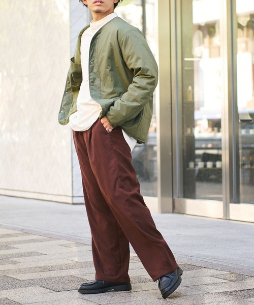 CIAOPANIC TYPY（チャオパニックティピー）の「□起毛ツイルワイドイージースラックス（スラックス・メンズ・グレイッシュベージュ/ブラウン/ネイビー・M/L）」の4枚目の写真