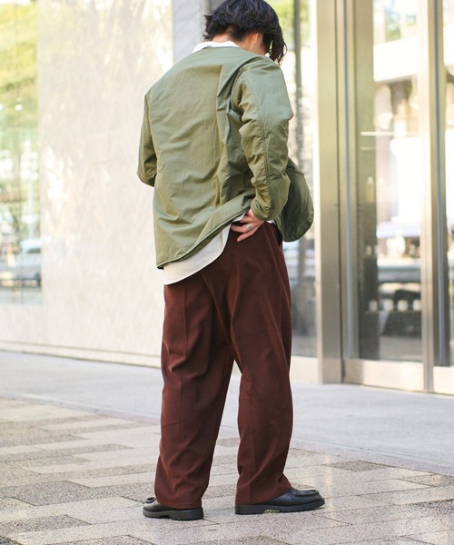 CIAOPANIC TYPY（チャオパニックティピー）の「□起毛ツイルワイドイージースラックス（スラックス・メンズ・グレイッシュベージュ/ブラウン/ネイビー・M/L）」の7枚目の写真