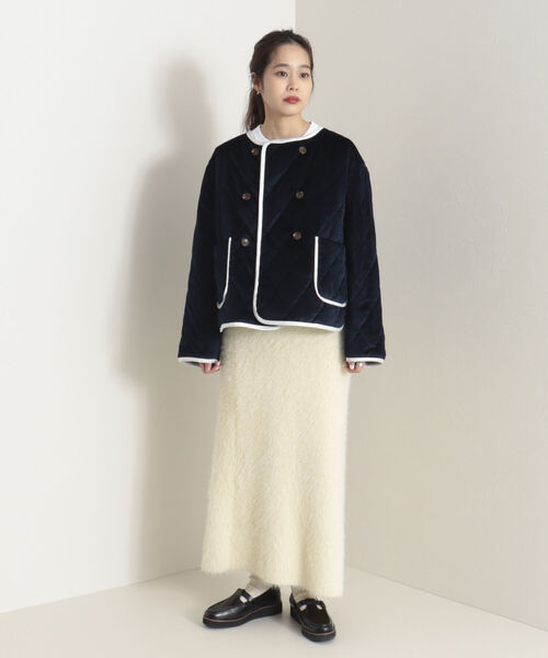 onulsoha（オヌルソハ）の「シャギーニットスカート（スカート・レディース・ネイビー/クリーム・36/38）」の14枚目の写真