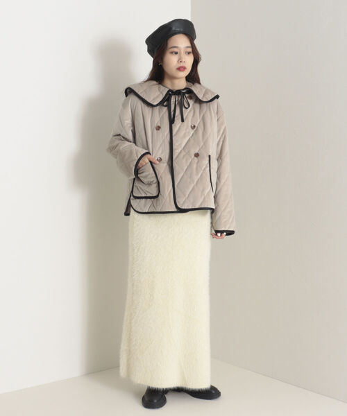 onulsoha（オヌルソハ）の「シャギーニットスカート（スカート・レディース・ネイビー/クリーム・36/38）」の20枚目の写真