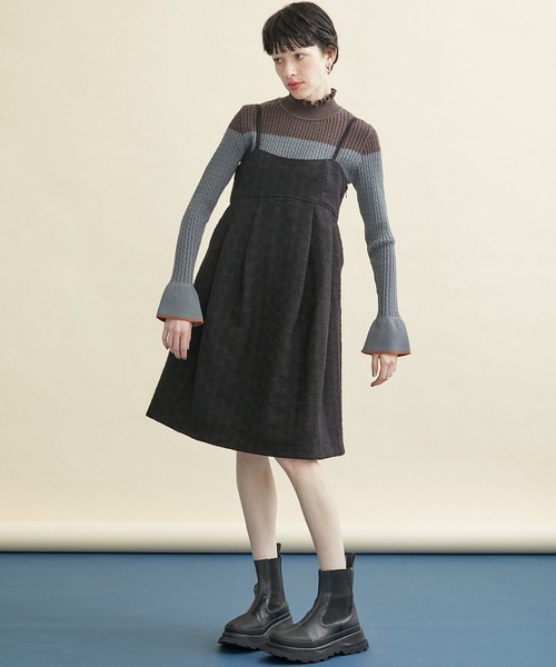 INella（イネラ）の「【INella/イネラ】ケーブルバイカラーニット（ニット/セーター・レディース・グレー/ブラック・FREE）」の12枚目の写真