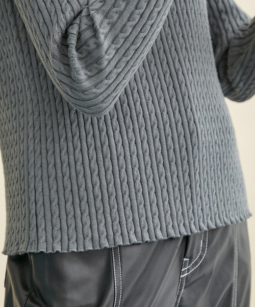INella（イネラ）の「【INella/イネラ】ケーブルバイカラーニット（ニット/セーター・レディース・グレー/ブラック・FREE）」の19枚目の写真