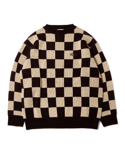 UGG（アグ）の「UGG@mos ブロックチェックニット / アグ ブロックチェックニット（ニット/セーター・レディース・ピンク/グリーン/ブラウン・M/L）」の8枚目の写真