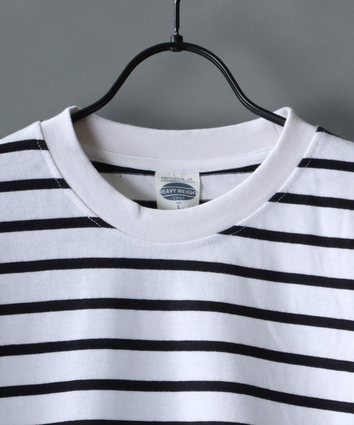 SITRY(シトリー)の「Heavy weight border T-shirt/ヘビーウェイト ボーダー ロングスリーブTシャツ(Tシャツ/カットソー・メンズ・ブラック系その他/ホワイト系その他2/ホワイト系その他/ブルー系その他・L/M)」の5枚目の写真