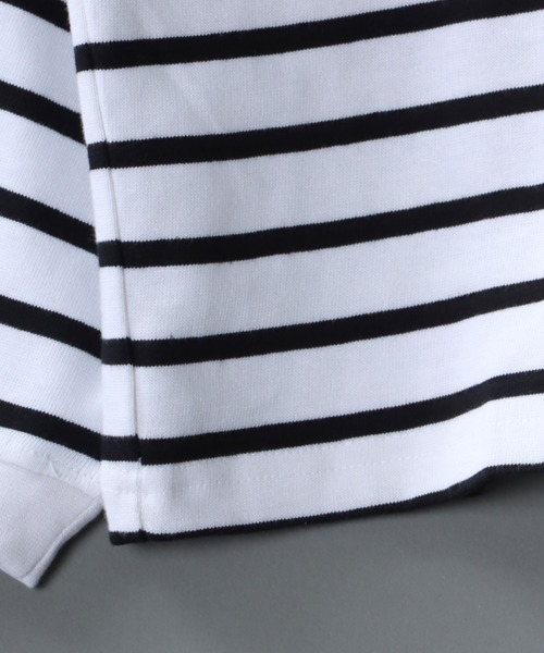 SITRY(シトリー)の「Heavy weight border T-shirt/ヘビーウェイト ボーダー ロングスリーブTシャツ(Tシャツ/カットソー・メンズ・ブラック系その他/ホワイト系その他2/ホワイト系その他/ブルー系その他・L/M)」の6枚目の写真