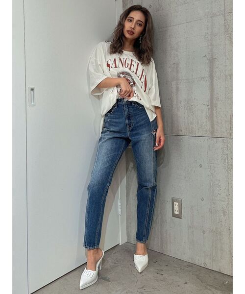 GYDA（ジェイダ）の「LOS ANGELES BACKレースアップTシャツ（Tシャツ/カットソー・レディース・オレンジ系その他3/オフホワイト/ライトグレー・FREE）」の20枚目の写真