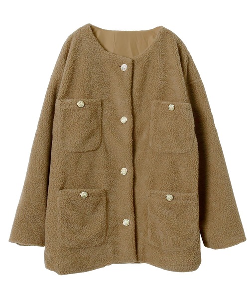 更に値下げ!　ほぼ新品　vigny　ベージュ　ゴールドボタン　トレンチコート♡ B:MING by BEAMS（ビーミング by ビームス）オーバー トレンチ