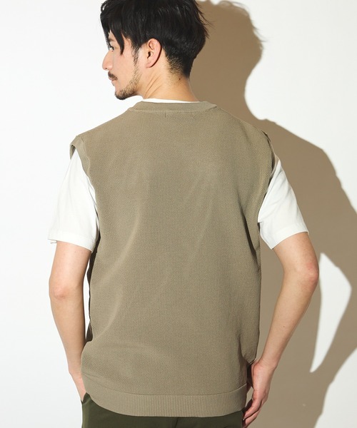 UNION STATION(ユニオンステーション)の「ニットベスト&ナチュラルストレッチTセット(ニット/セーター・メンズ・グレー/ブルー/グリーン/ベージュ・LL/L/M)」の13枚目の写真