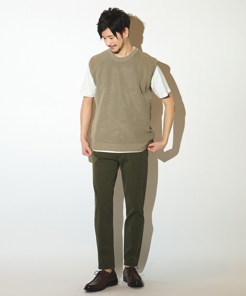 UNION STATION(ユニオンステーション)の「ニットベスト&ナチュラルストレッチTセット(ニット/セーター・メンズ・グレー/ブルー/グリーン/ベージュ・LL/L/M)」の18枚目の写真