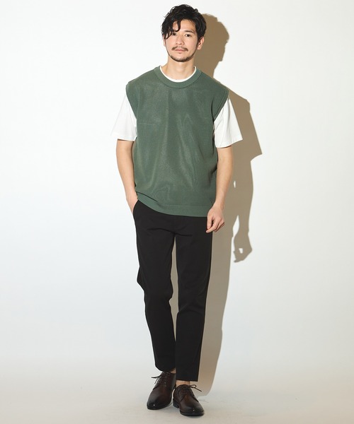 UNION STATION(ユニオンステーション)の「ニットベスト&ナチュラルストレッチTセット(ニット/セーター・メンズ・グレー/ブルー/グリーン/ベージュ・LL/L/M)」の19枚目の写真