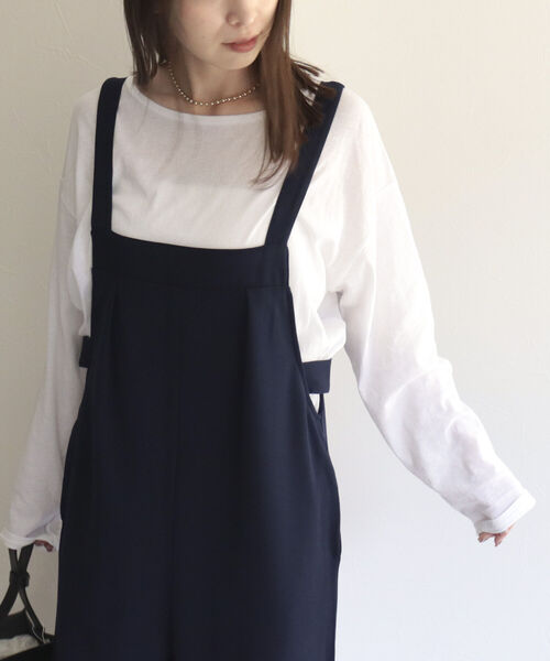 fredy emue（フレディエミュ）の「コットンスラブルーズロンT（Tシャツ/カットソー・レディース・オフホワイト/ブラック/ラベンダー/ライトグレー・38）」の17枚目の写真