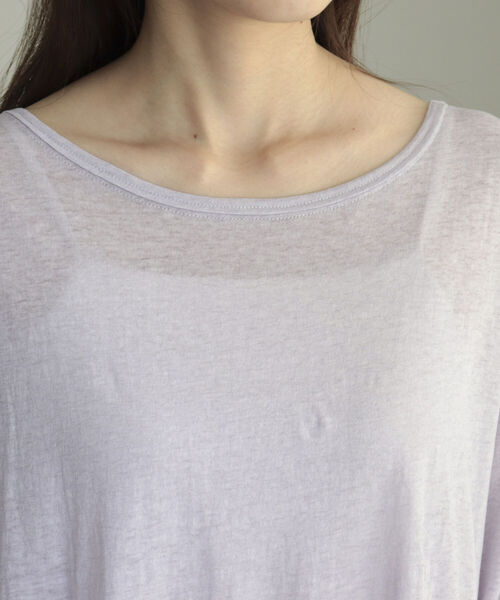 fredy emue（フレディエミュ）の「コットンスラブルーズロンT（Tシャツ/カットソー・レディース・オフホワイト/ブラック/ラベンダー/ライトグレー・38）」の5枚目の写真