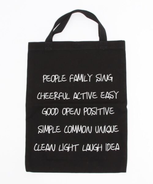 mimis（ミイーミイーズ）の「ワーズバッグ（トートバッグ・レディース・ホワイト/ネイビー/ブラック・FREE）」の2枚目の写真