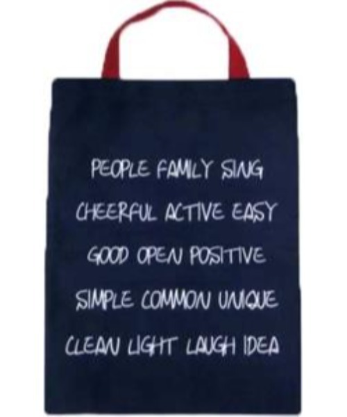 mimis（ミイーミイーズ）の「ワーズバッグ（トートバッグ・レディース・ホワイト/ネイビー/ブラック・FREE）」の4枚目の写真