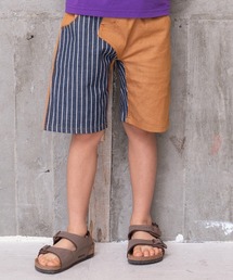 ライトデニム切り替えハーフパンツ５分丈