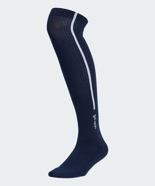 adidas（アディダス）の「ニーハイ スリムライン クッションソックス【adidas Golf/アディダスゴルフ】（ソックス/靴下・レディース・ネイビー×ホワイト/ホワイト・SMALL）」の2枚目の写真
