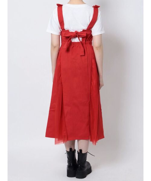 jouetie(ジュエティ)の「フロントZIPジャンスカ(ジャンパースカート・レディース・ブラック/アイボリー/レッド・MEDIUM)」の6枚目の写真