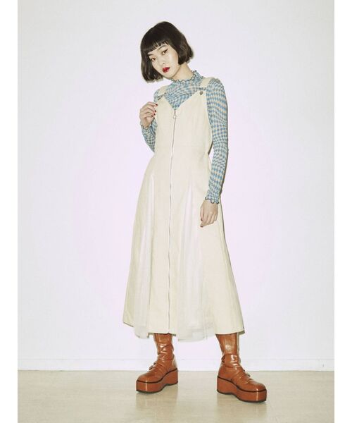 jouetie(ジュエティ)の「フロントZIPジャンスカ(ジャンパースカート・レディース・ブラック/アイボリー/レッド・MEDIUM)」の16枚目の写真