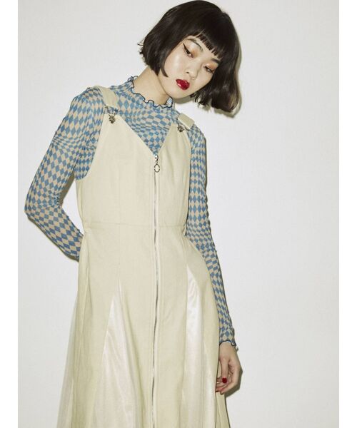 jouetie(ジュエティ)の「フロントZIPジャンスカ(ジャンパースカート・レディース・ブラック/アイボリー/レッド・MEDIUM)」の21枚目の写真