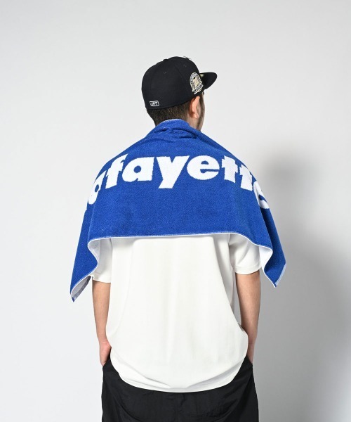LFYT（エルエフワイティー）の「LFYT ラファイエット [Lafayette] - ロゴ ジャガード タオル 今治産 スポーツタオル [LOGO JACQUARD TOWEL]（タオル・メンズ・ブルー・ONE SIZE）」の5枚目の写真