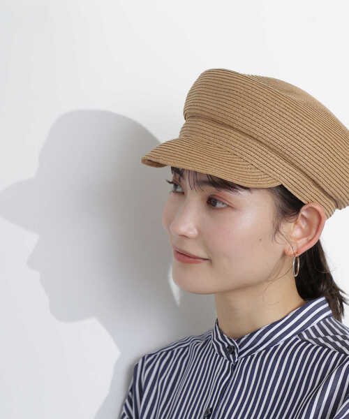 NATURAL BEAUTY BASIC（ナチュラルビューティーベーシック）の「ペーパーブレードマリンキャスケット（キャスケット・レディース・ベージュ/ブラック・FREE）」の12枚目の写真