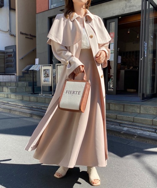 one after another NICE CLAUP(ワンアフターアナザーナイスクラップ)の「美シルエット大人かわいい。バックレースアップフレアスカート【ZOZO限定商品】(スカート・レディース・ベージュ/ブラック/ブラウン・SMALL/MEDIUM)」の14枚目の写真