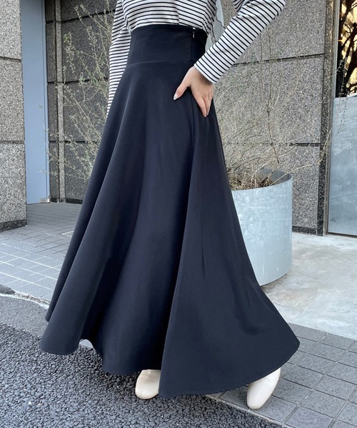 one after another NICE CLAUP(ワンアフターアナザーナイスクラップ)の「美シルエット大人かわいい。バックレースアップフレアスカート【ZOZO限定商品】(スカート・レディース・ベージュ/ブラック/ブラウン・SMALL/MEDIUM)」の19枚目の写真