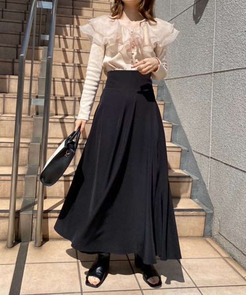 one after another NICE CLAUP(ワンアフターアナザーナイスクラップ)の「美シルエット大人かわいい。バックレースアップフレアスカート【ZOZO限定商品】(スカート・レディース・ベージュ/ブラック/ブラウン・SMALL/MEDIUM)」の22枚目の写真